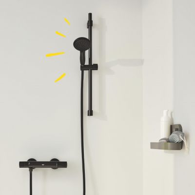 Grohe Precision Start zestaw prysznicowy ścienny termostatyczny czarny 345972431