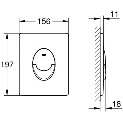 Grohe Start przycisk spłukujący do WC czarny połysk 38964KV0