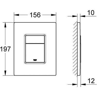 Zestaw Grohe Solido stelaż podtynkowy do miski WC z przyciskiem Even czarny połysk (38971000, 38966KV0)