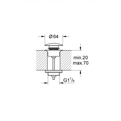 Grohe zestaw odpływowy z korkiem brushed cool sunrise 65807GN0