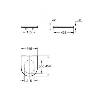 Grohe Euro Ceramic deska sedesowa wolnoopadająca biała 102501SH00