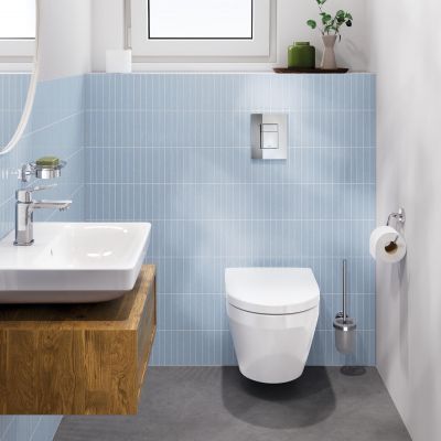 Grohe Euro Ceramic miska WC z deską wolnoopadającą wisząca bez kołnierza ze spłukiwaniem wirowym biały połysk 102509SH00