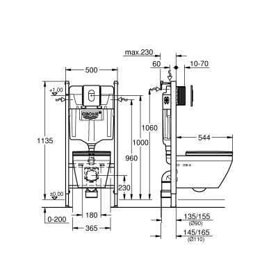 Grohe Solido zestaw stelaż z miską ze spłukiwaniem wirowym, deską i przyciskiem 102517SH00