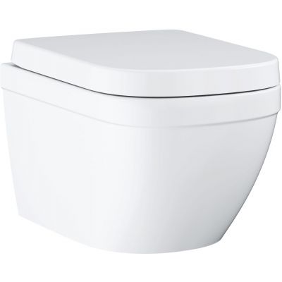 Grohe Euro Ceramic miska WC wisząca bez kołnierza z deską wolnoopadającą biały 39554000