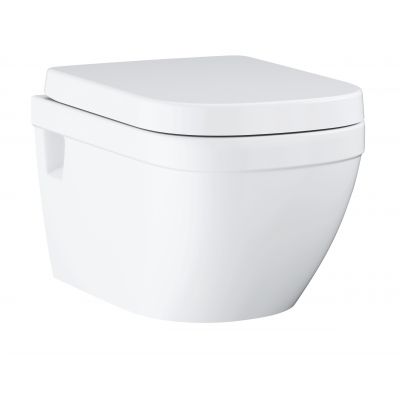 Zestaw Grohe Solido stelaż podtynkowy WC z przyciskiem Even chrom i miska WC Euro Ceramic z deską wolnoopadającą (39930000, 39703000)