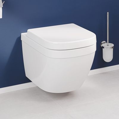 Zestaw Grohe Solido stelaż podtynkowy WC z przyciskiem Even chrom i miska WC Bau Ceramic Bundle wiszącą z deską wolnoopadającą (39930000, 39899000)