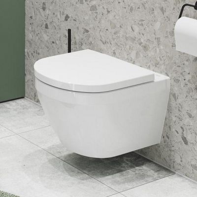 Grohe Euro Ceramic miska WC wisząca bez kołnierza ze spłukiwaniem wirowym biały połysk 102485SH00