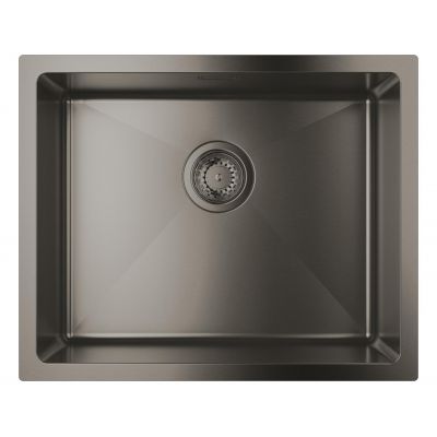 Zestaw Grohe K700U zlewozmywak stalowy Brushed Hard Graphite z baterią kuchenną Minta, ociekaczem i wkładką ociekową (31574AL1, 32321AL2, 40856AL0, 40852AL0)