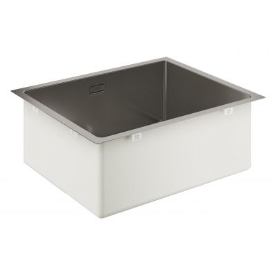 Zestaw Grohe K700U zlewozmywak stalowy Brushed Hard Graphite z baterią kuchenną Minta, ociekaczem i wkładką ociekową (31574AL1, 32321AL2, 40856AL0, 40852AL0)