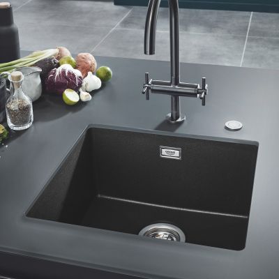 Zestaw Grohe K700 zlewozmywak granitowy 45,7x40,6 cm z baterią kuchenną Start (31653AP0, 304702430)
