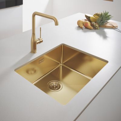 Zestaw Grohe K700U zlewozmywak 50x40 cm z baterią Grohe Minta brushed cool sunrise (32321GN2, 31574GN1)