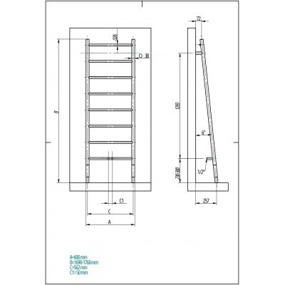 P.M.H. Zoe grzejnik łazienkowy 170x60 cm czarny ZO1B-M