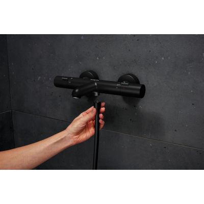 Hansgrohe Ecostat Fine bateria wannowo-prysznicowa ścienna termostatyczna czarny mat 13325670