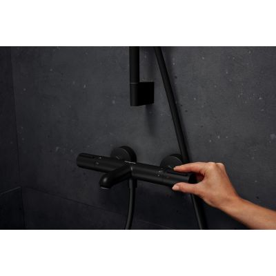 Hansgrohe Ecostat Element bateria wannowo-prysznicowa ścienna termostatyczna czarny mat 13347670
