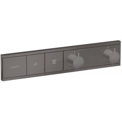 Hansgrohe RainSelect bateria wannowo-prysznicowa podtynkowa termostatyczna czarny chrom szczotkowany 15380340