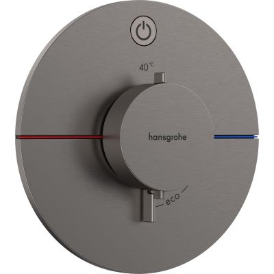 Hansgrohe ShowerSelect Comfort S bateria prysznicowa podtynkowa termostatyczna czarny chrom szczotkowany 15553340
