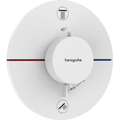 Hansgrohe ShowerSelect Comfort S bateria wannowo-prysznicowa podtynkowa termostatyczna biały mat 15554700