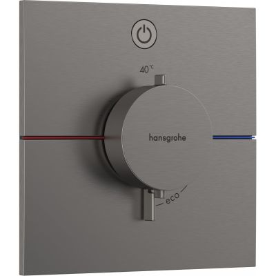 Hansgrohe ShowerSelect Comfort E bateria prysznicowa podtynkowa termostatyczna czarny chrom szczotkowany 15571340