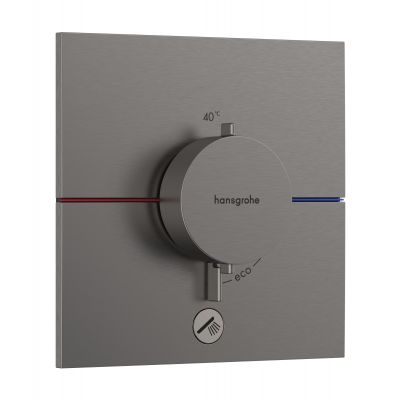 Hansgrohe ShowerSelect Comfort E bateria prysznicowa podtynkowa termostatyczna czarny chrom szczotkowany 15575340