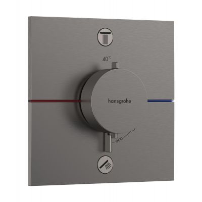 Hansgrohe ShowerSelect Comfort E bateria wannowo-prysznicowa podtynkowa termostatyczna czarny chrom szczotkowany 15578340