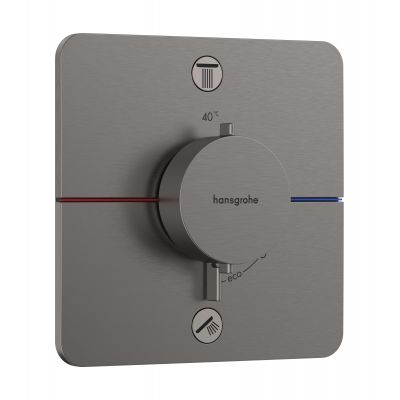 Hansgrohe ShowerSelect Comfort Q bateria wannowo-prysznicowa podtynkowa termostatyczna czarny chrom szczotkowany 15583340