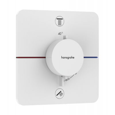 Hansgrohe ShowerSelect Comfort Q bateria wannowo-prysznicowa podtynkowa termostatyczna biały matowy 15586700