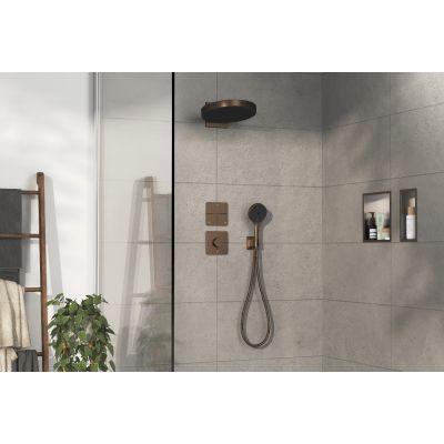 Hansgrohe ShowerSelect Comfort Q bateria prysznicowa podtynkowa termostatyczna brąz szczotkowany 15589140