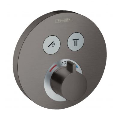 Hansgrohe ShowerSelect S bateria wannowo-prysznicowa podtynkowa czarny chrom szczotkowany 15743340