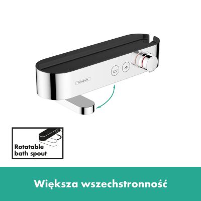Hansgrohe ShowerTablet Select 400 bateria wannowo-prysznicowa ścienna termostatyczna chrom 24340000
