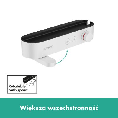 Hansgrohe ShowerTablet Select 400 bateria wannowo-prysznicowa ścienna termostatyczna biały mat 24340700