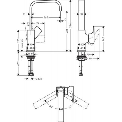 Hansgrohe Metropol bateria umywalkowa stojąca biały mat 32511700