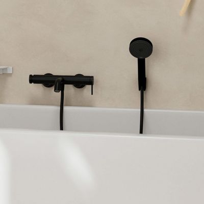 Hansgrohe Tecturis S bateria wannowo-prysznicowa ścienna czarny mat 73422670
