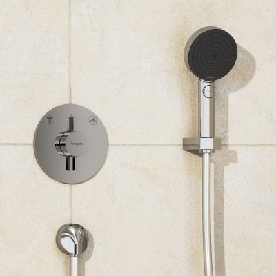 Zestaw prysznicowy  Hansgrohe DuoTurn S podtynkowy z deszczownicą chrom (75418000; 26724000; 27413000; 26457000; 24302000; 01500180)
