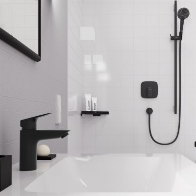 Hansgrohe Logis bateria umywalkowa stojąca czarny mat 71103670