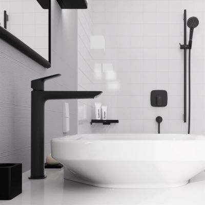 Hansgrohe Logis bateria umywalkowa stojąca czarny mat 71258670