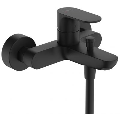 Hansgrohe Rebris S bateria wannowo-prysznicowa ścienna czarny mat 72440670