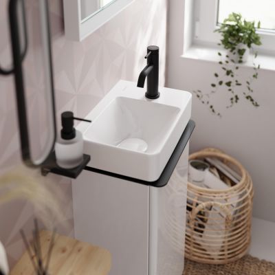 Hansgrohe Tecturis S bateria umywalkowa stojąca CoolStart czarny mat 73302670