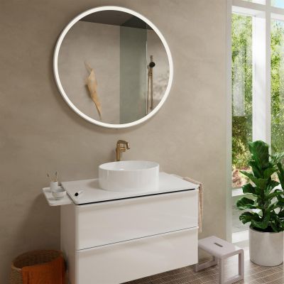 Hansgrohe Tecturis S bateria umywalkowa stojąca wysoka CoolStart brąz szczotkowany 73370140