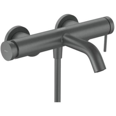 Hansgrohe Tecturis S bateria wannowo-prysznicowa ścienna czarny chrom szczotkowany 73422340