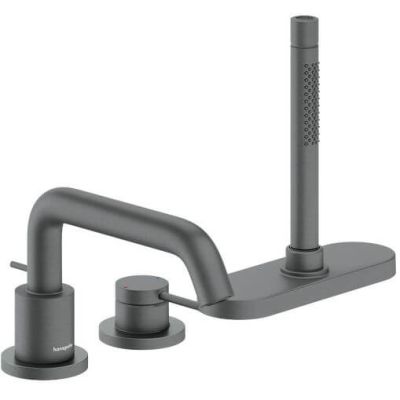 Hansgrohe Tecturis S bateria wannowo-prysznicowa nawannowa czarny chrom szczotkowany 73447340
