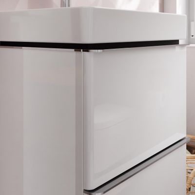 Hansgrohe Xelu Q szafka 48 cm podumywalkowa wisząca biały wysoki połysk/chrom 54019000