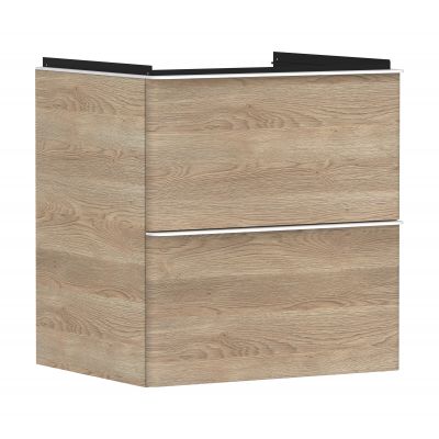 Hansgrohe Xelu Q szafka 58 cm podumywalkowa wisząca naturalny dąb/biały mat 54025700