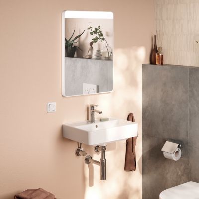 Hansgrohe Xarita Lite Q lustro 50x70 cm prostokątne z oświetleniem biały mat 54956700