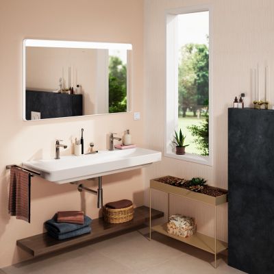 Hansgrohe Xarita Lite Q lustro 120x70 cm prostokątne z oświetleniem biały 54960700