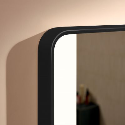 Hansgrohe Xarita Lite Q lustro 120x70 cm prostokątne z oświetleniem czarny mat 54965670