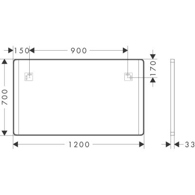Hansgrohe Xarita Lite Q lustro 120x70 cm prostokątne z oświetleniem biały 54965700