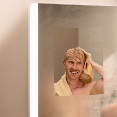 Hansgrohe Xarita Lite Q lustro 120x70 cm prostokątne z oświetleniem biały 54978700