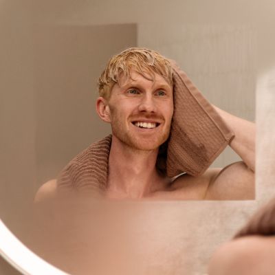 Hansgrohe Xarita Lite S lustro 90x90 cm okrągłe z oświetleniem czarny mat 54980670