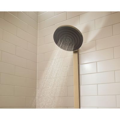 Hansgrohe Pulsify S ShowerTablet Select zestaw prysznicowy ścienny termostatyczny z deszczownicą brąz szczotkowany 24240140