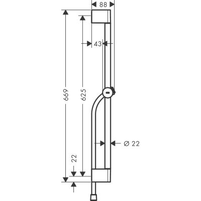 Hansgrohe Unica drążek prysznicowy 66,9 cm brąz szczotkowany 24400140